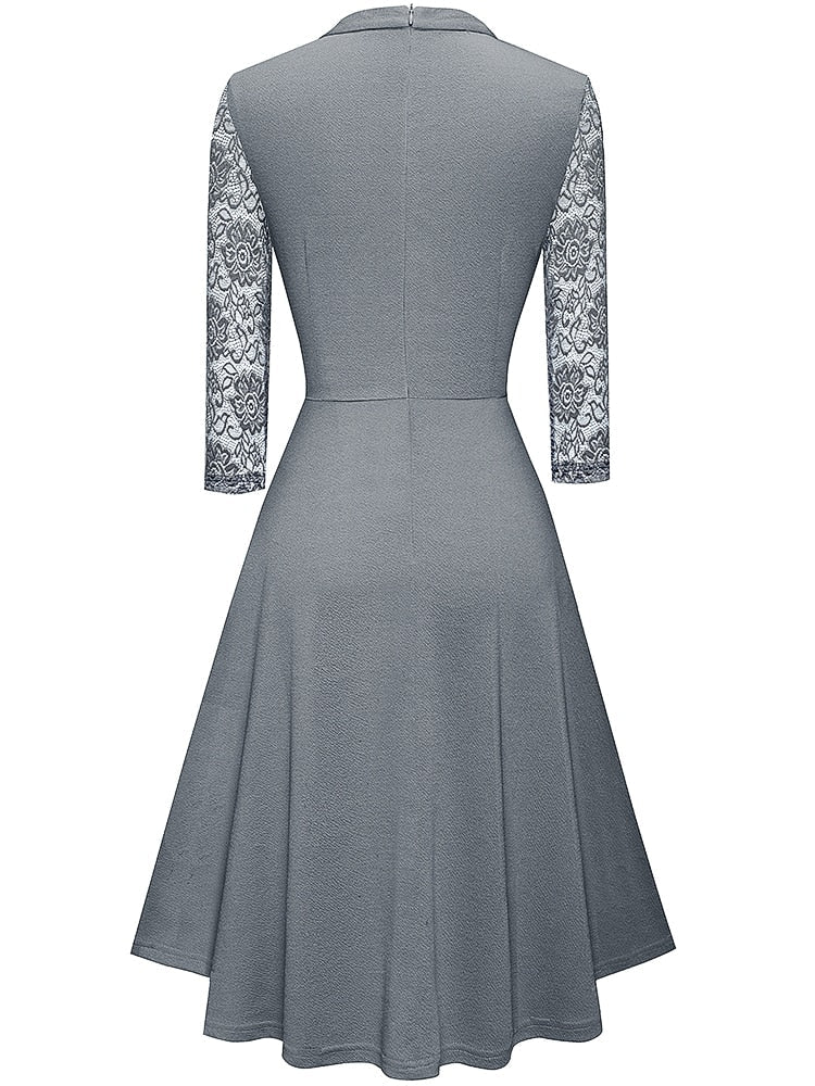 GR Hollowed-out lace dress