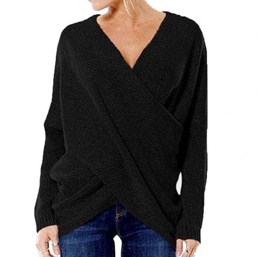 GR - Damen Crossover Strickpullover