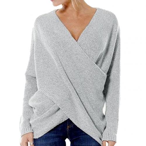 GR - Damen Crossover Strickpullover