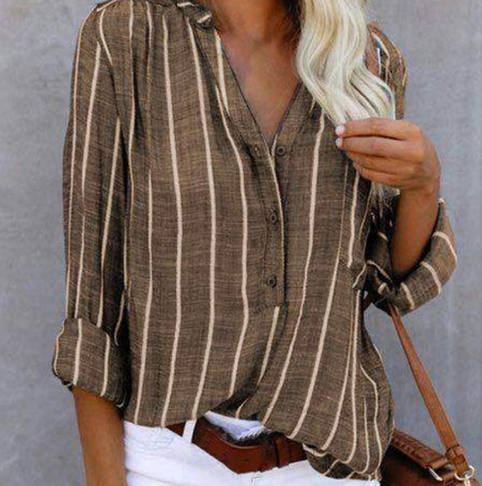GR | Breathable and fashionable striped shirt