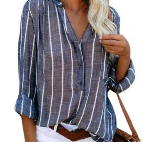 GR | Breathable and fashionable striped shirt