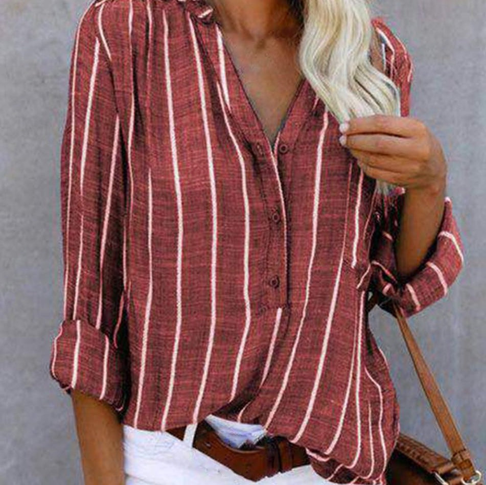 GR | Breathable and fashionable striped shirt