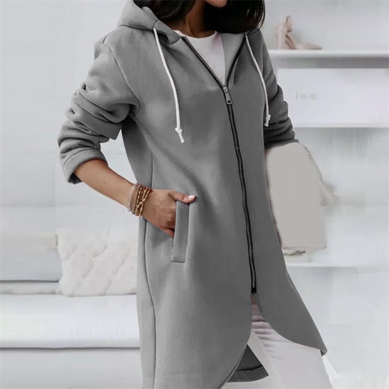 GR Jacket | Comfortable long hooded vest for women