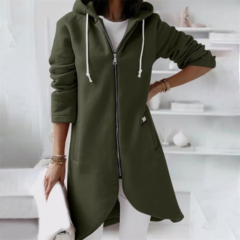 GR Jacket | Comfortable long hooded vest for women