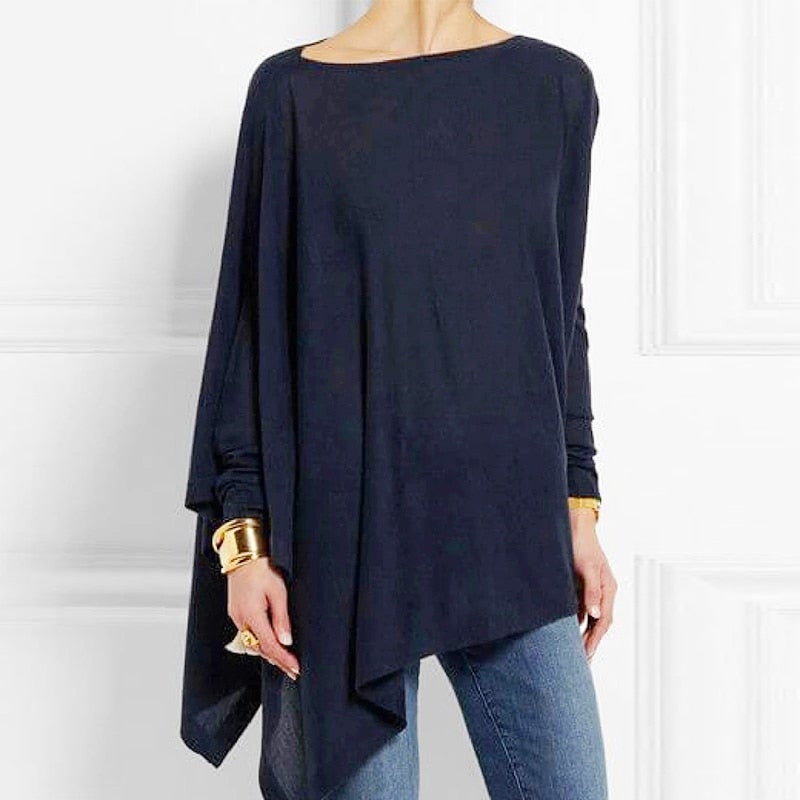 GR | Comfortable autumn O-neck long-sleeved top for women