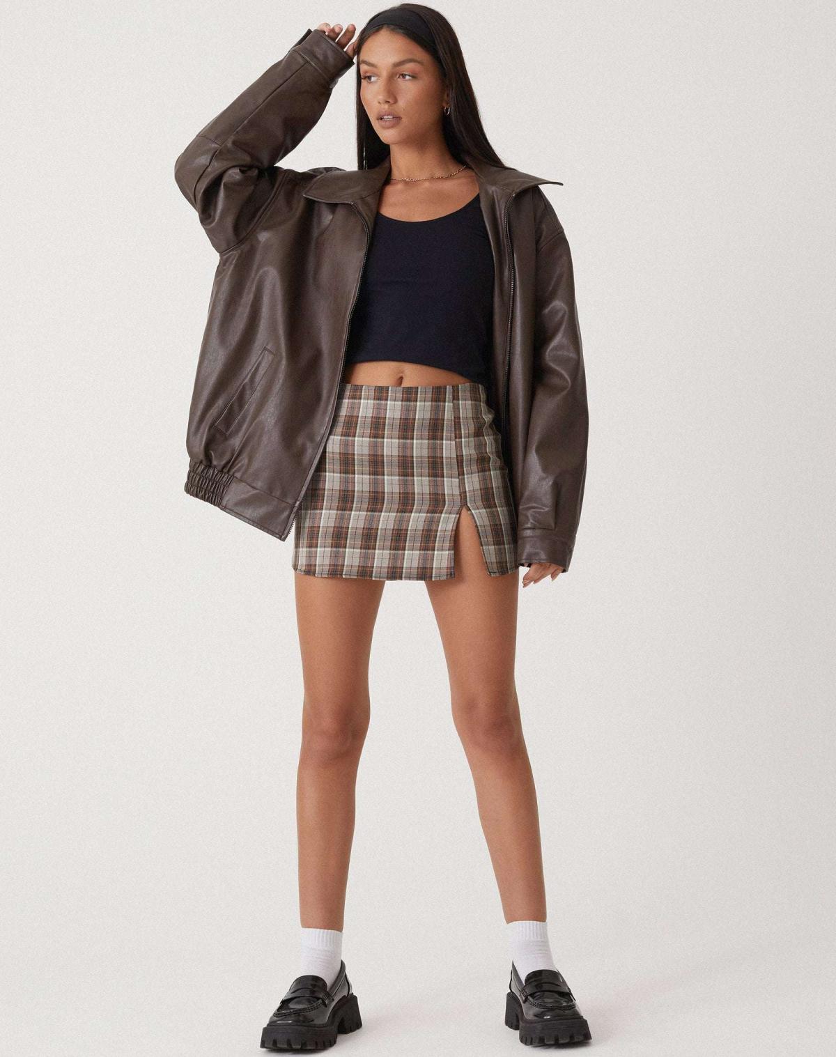 GR - Casual leather jacket for women