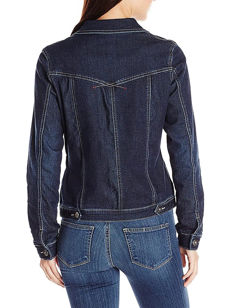 GR | Women's Jackets Single-breasted denim jacket with pockets