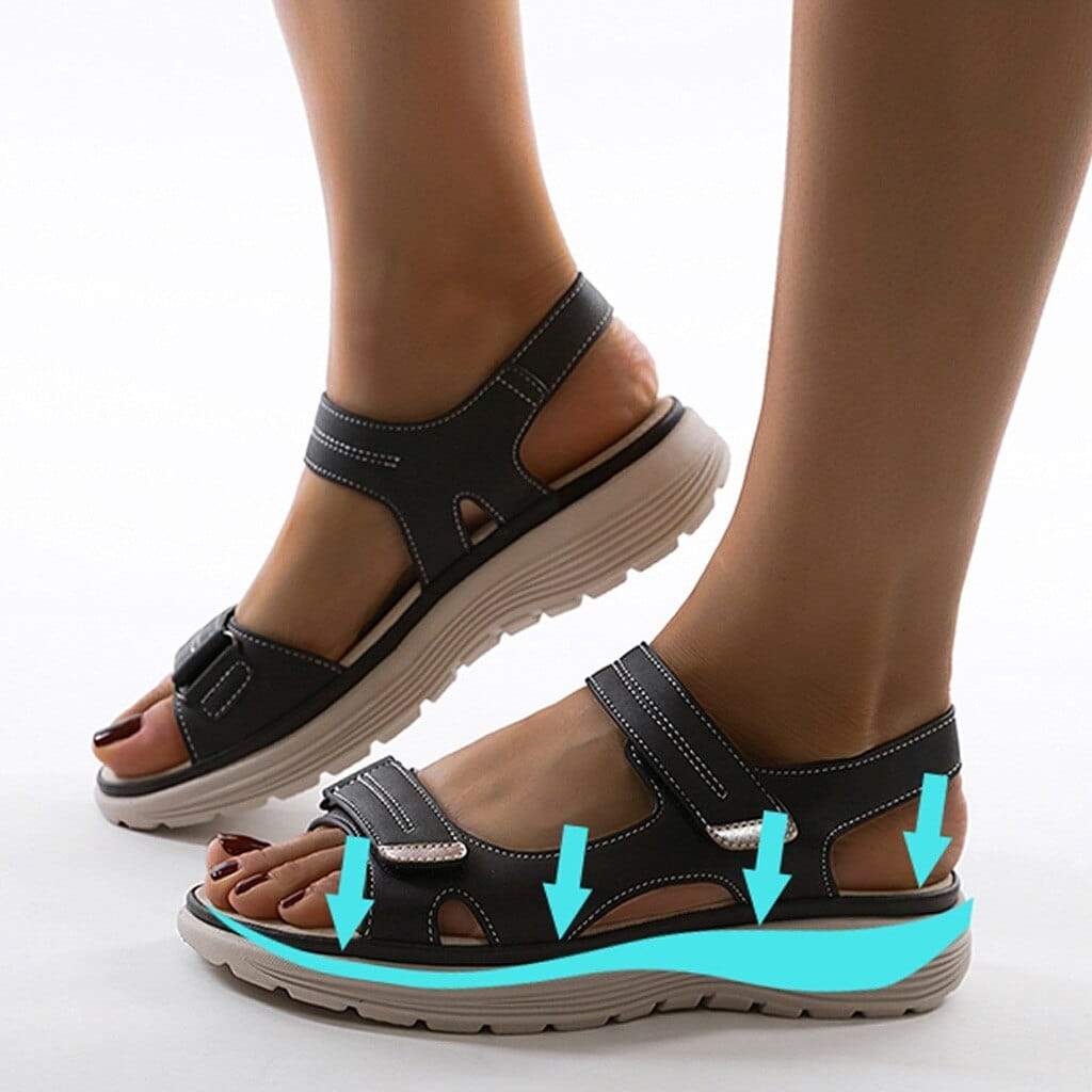 GR | Adjustable Summer Sandals with Double Straps for Women
