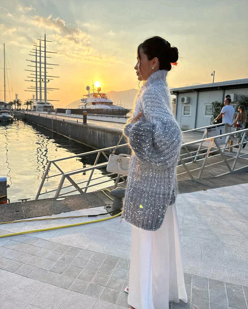 GR Knitted pullover jacket with sequins