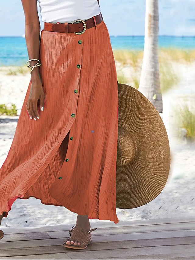 GR | Long linen skirt for women Zelda