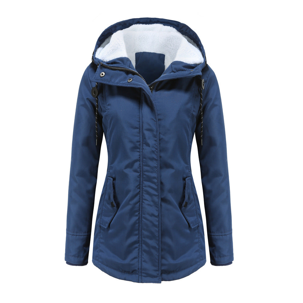 Winter jacket | Warm parka coat with hood for women