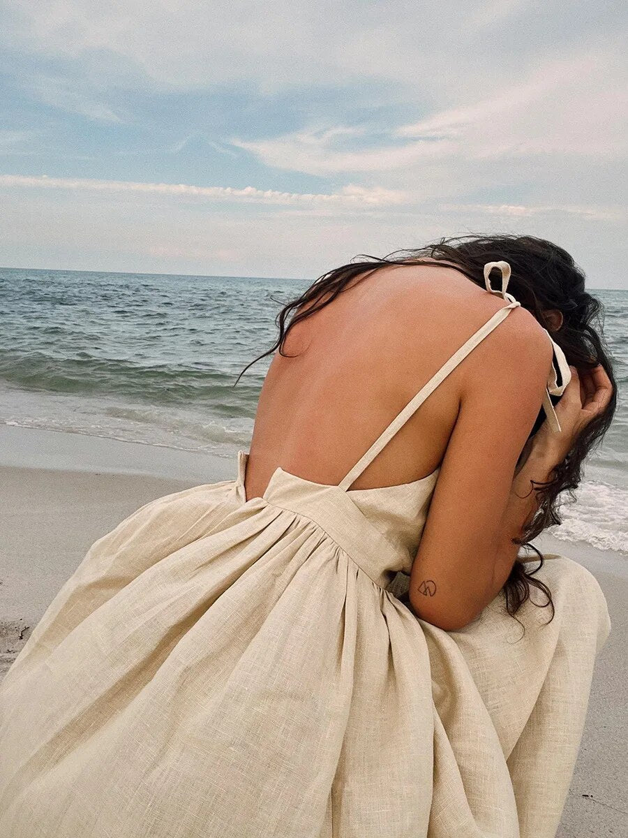 GR | Vintage Linen Beach Dress