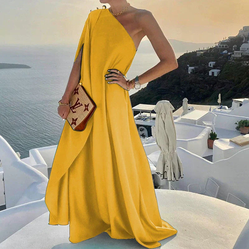 GR | Shoulder Draped Maxi Dress for Women