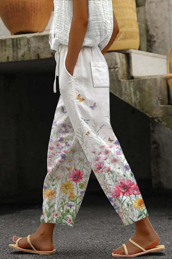 GR | Casual Unique Printed Button Pocket Pants