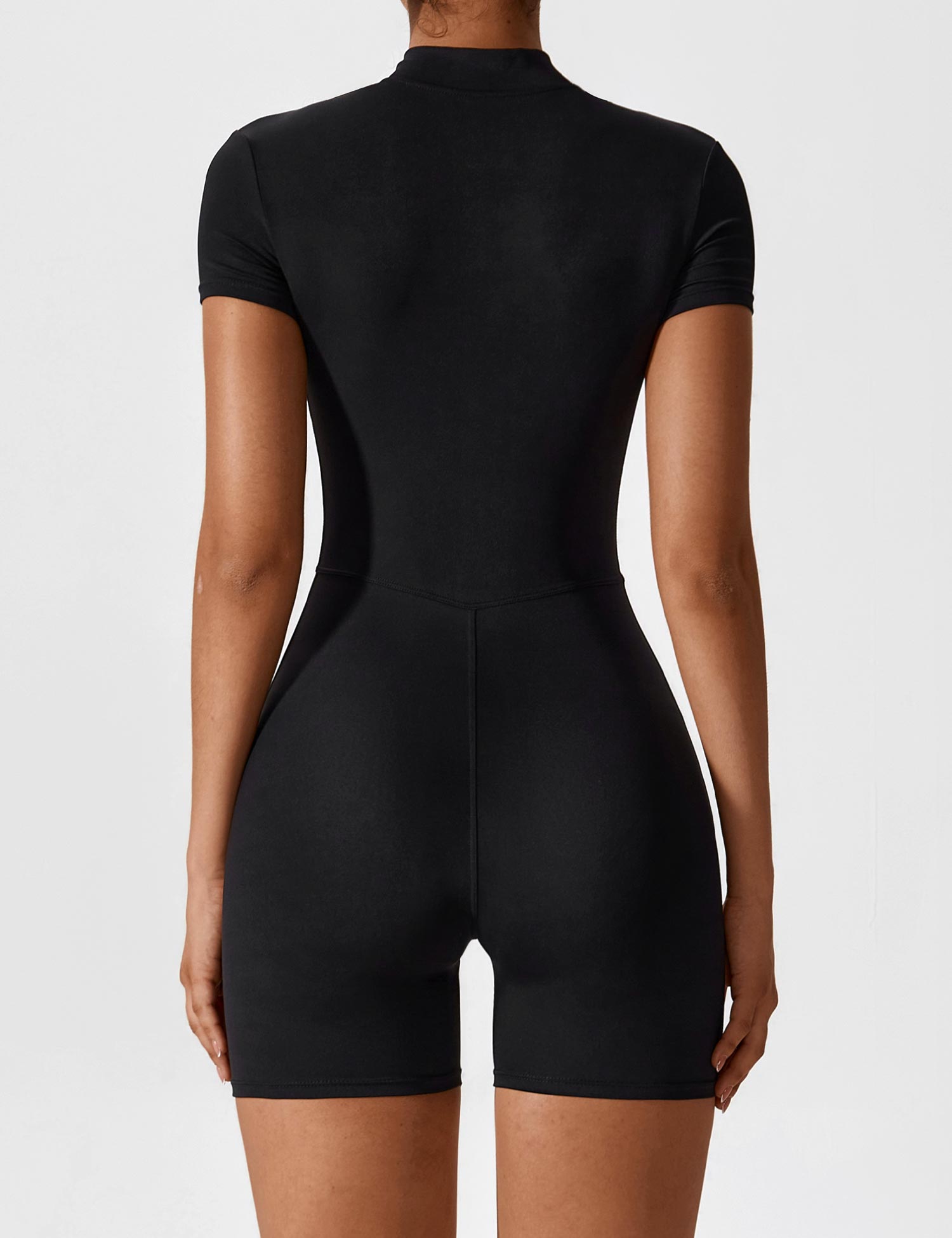 GR | Seamless Short Sleeve Zip Jumpsuit