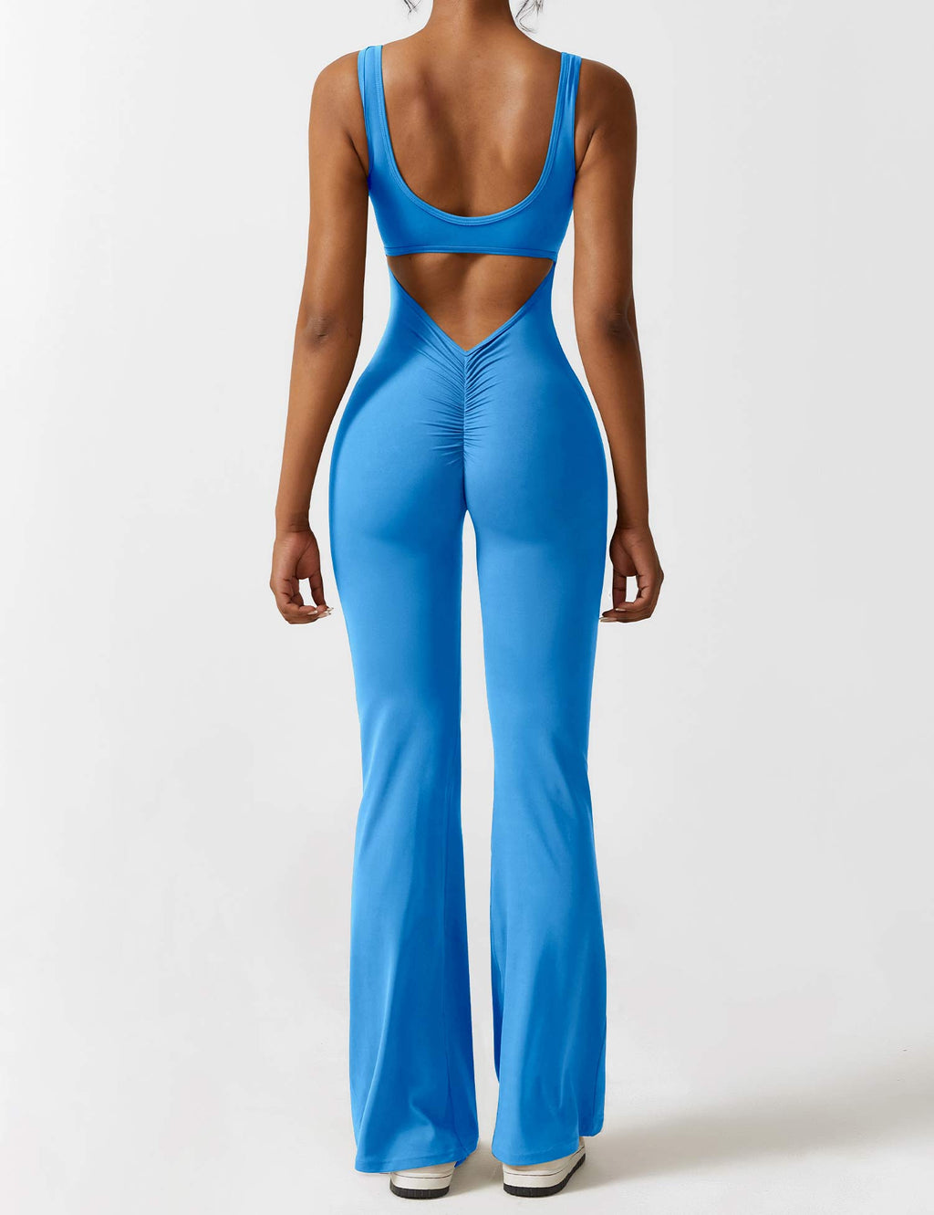 GR | V-back flared jumpsuit