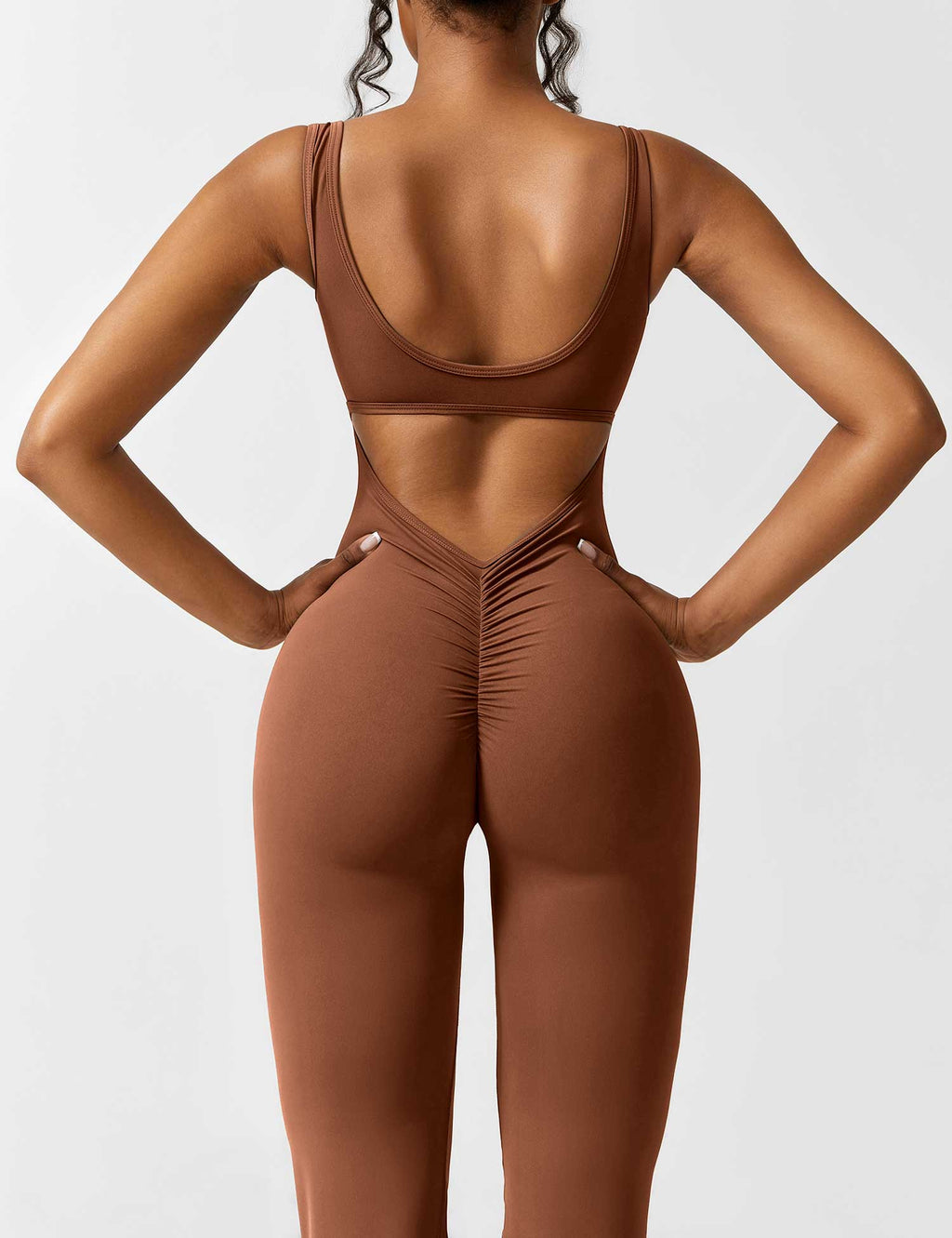 GR | V-back flared jumpsuit