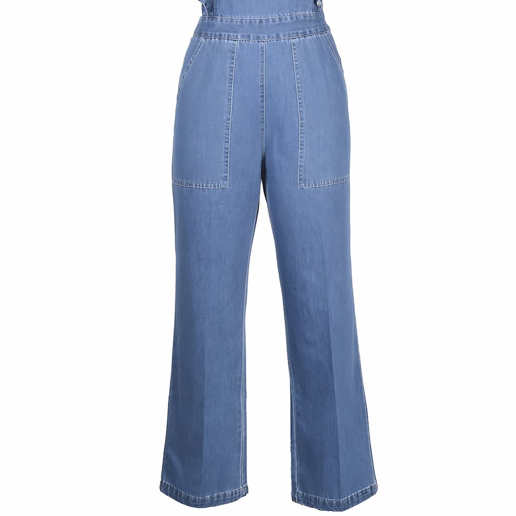 GR | Denim jumpsuit with ruffles