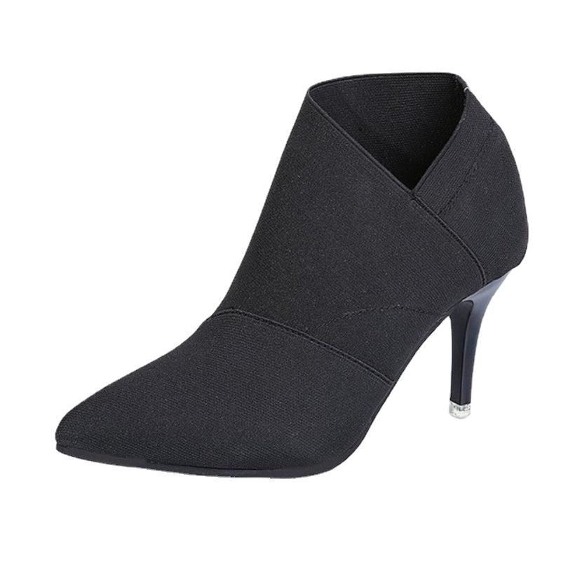 GR | Women's shoes for teenagers, 8.5 cm heel height, boot material