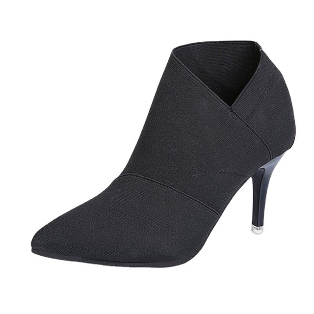 GR | Women's shoes for teenagers, 8.5 cm heel height, boot material