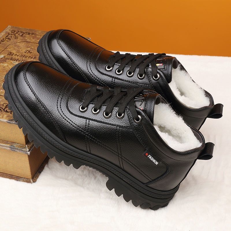 GR | Robust, lined leather winter boots with non-slip sole