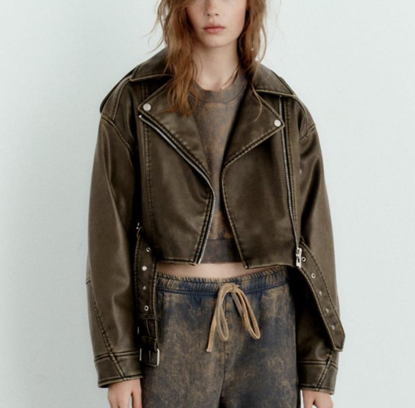 GR | Black Leather Jacket for Women