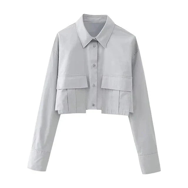 GR | Crop Blouse Top