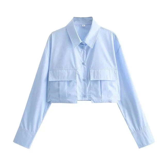GR | Crop Blouse Top