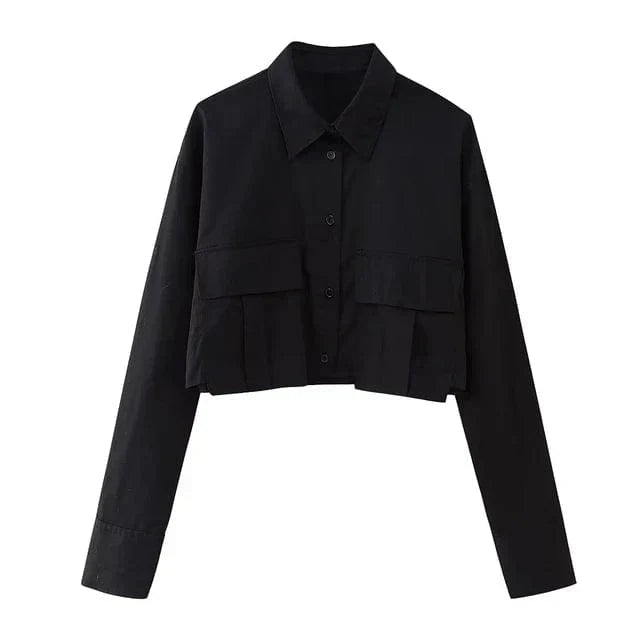 GR | Crop Blouse Top