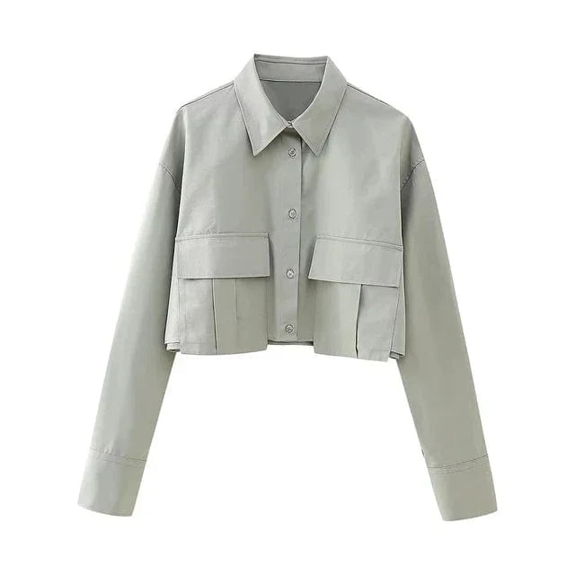 GR | Crop Blouse Top