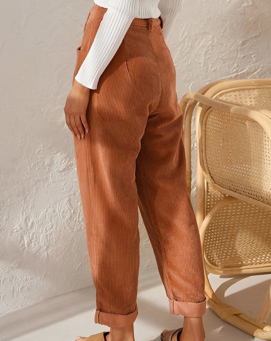 GR | Stilvolle Cord-Hose mit Relaxed Fit für Damen