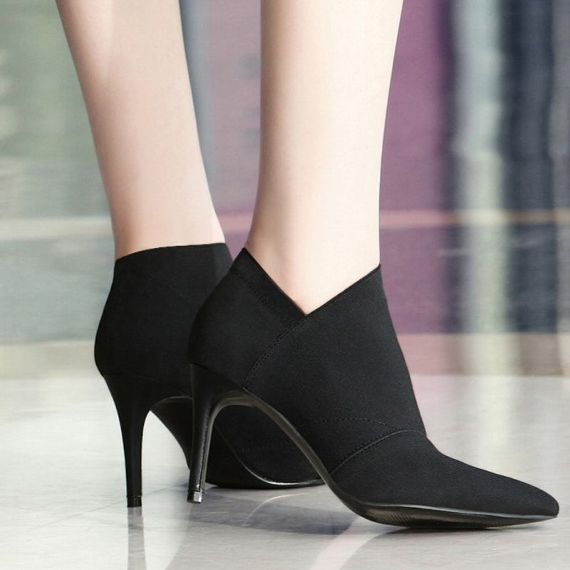 GR | Women's shoes for teenagers, 8.5 cm heel height, boot material